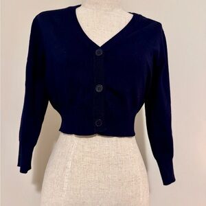 Chic Dark Blue Women's Cardigan